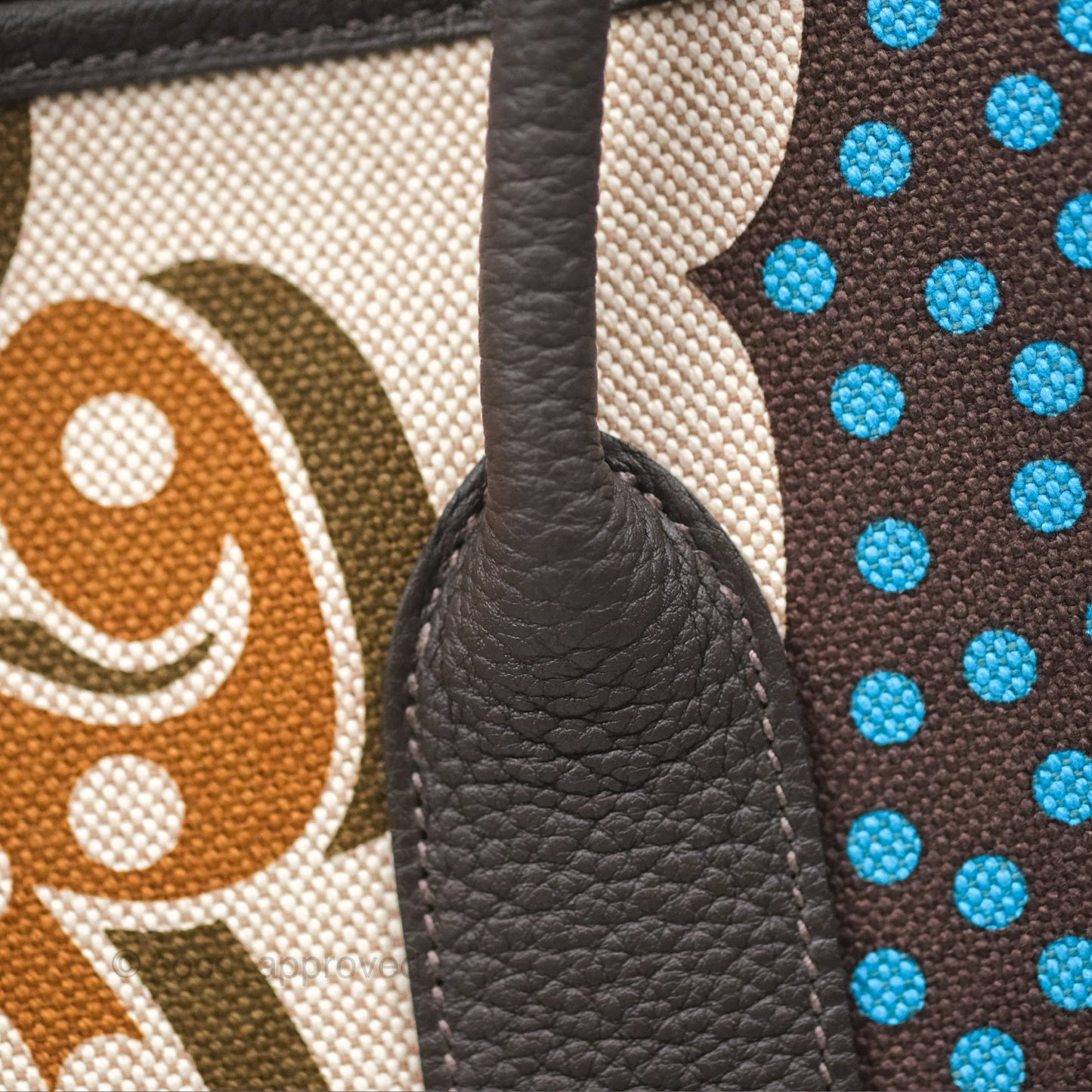Hermès Garden Party 36 Printed H Plume Canvas/ Negonda Caramel 28/ Ecru-beige 14/ Ebene 46