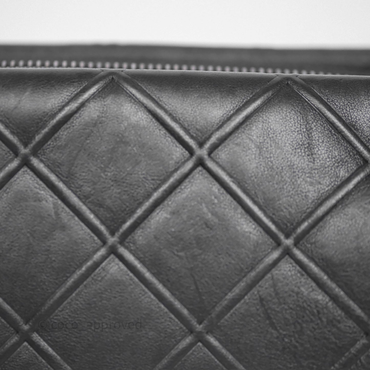 Chanel Small Chic Zip Shopping Tote Black Calfskin Ruthenium Hardware