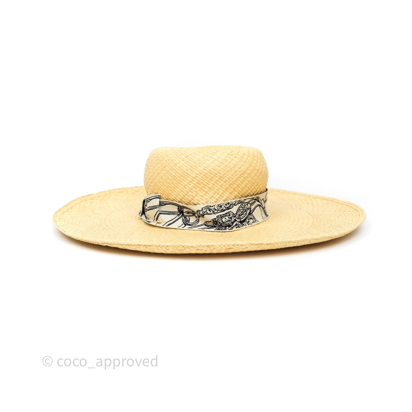 Hermès Carrousel Hat Naturel/ Ecru/ Noir
