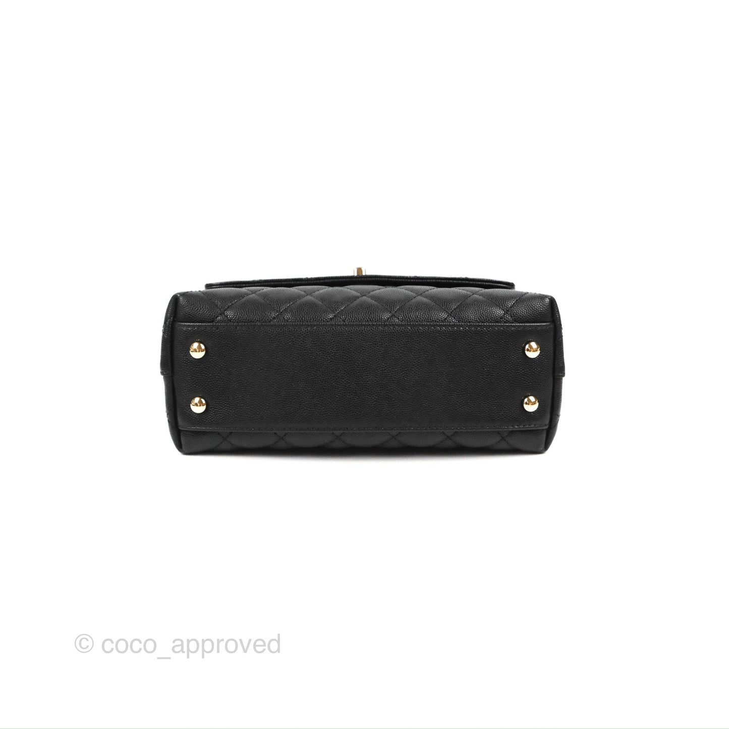 Chanel Small Coco Handle Black Caviar Gold Hardware