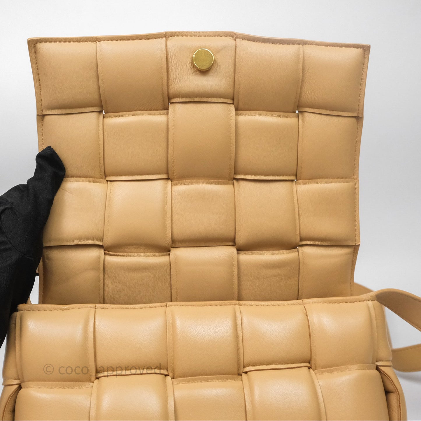 Bottega Veneta Padded Cassette Beige Lambskin