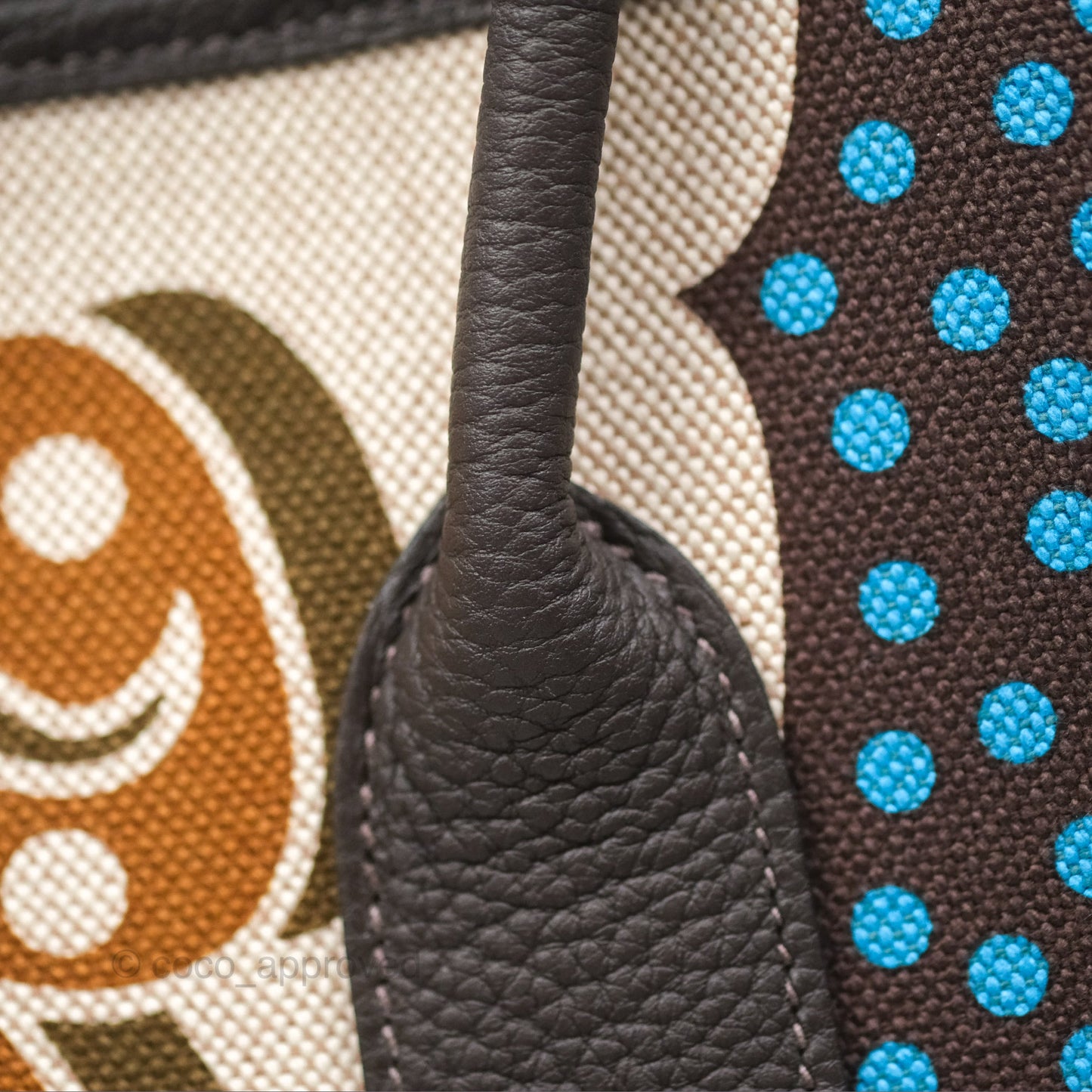 Hermès Garden Party 36 Printed H Plume Canvas/ Negonda Caramel 28/ Ecru-beige 14/ Ebene 46