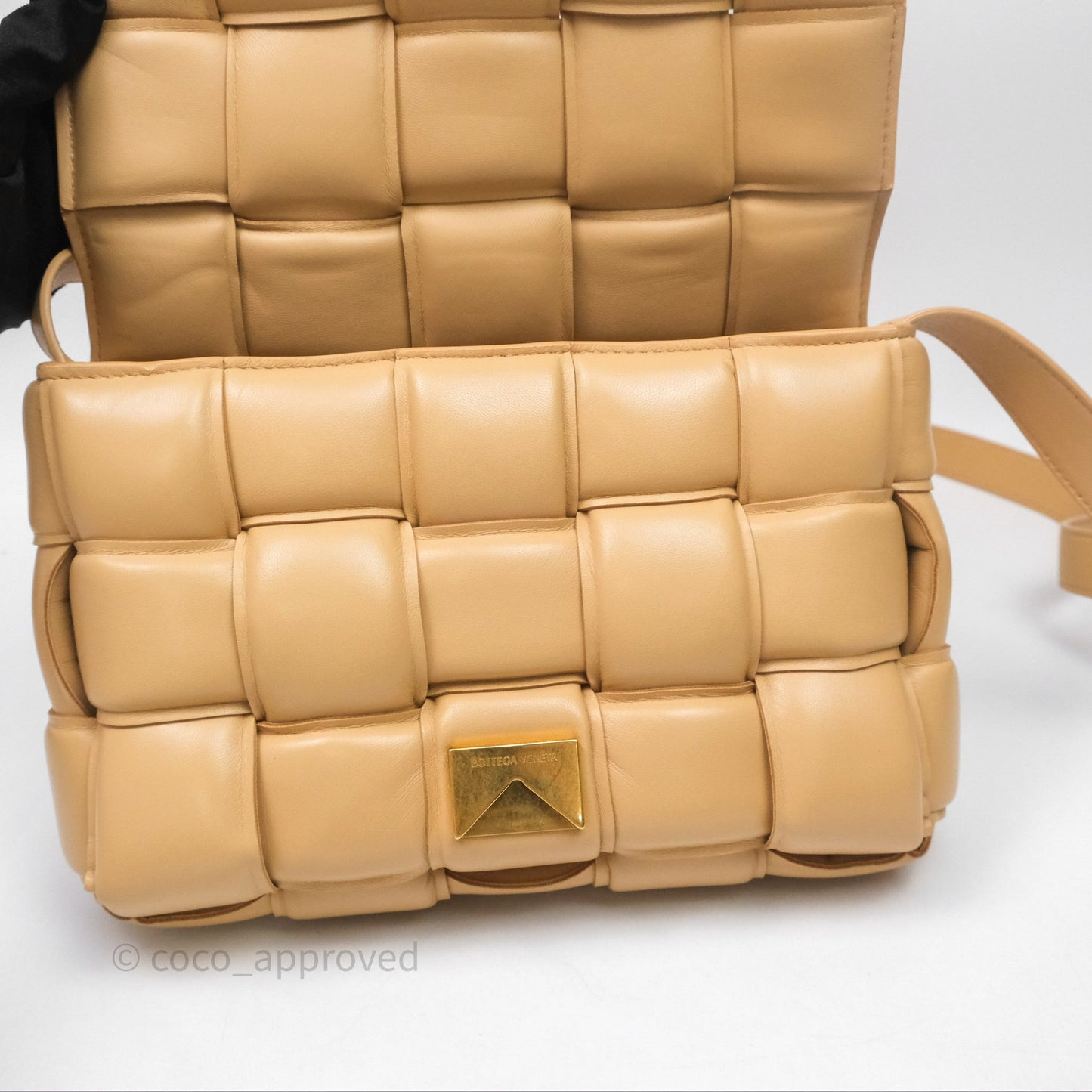 Bottega Veneta Padded Cassette Beige Lambskin