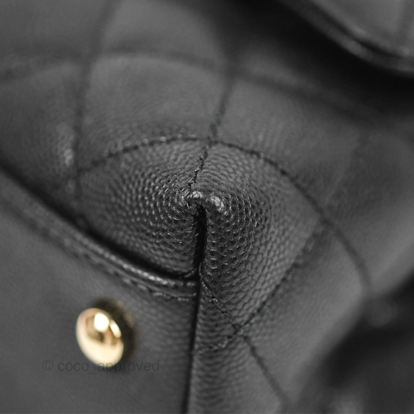Chanel Small Coco Handle Black Caviar Gold Hardware