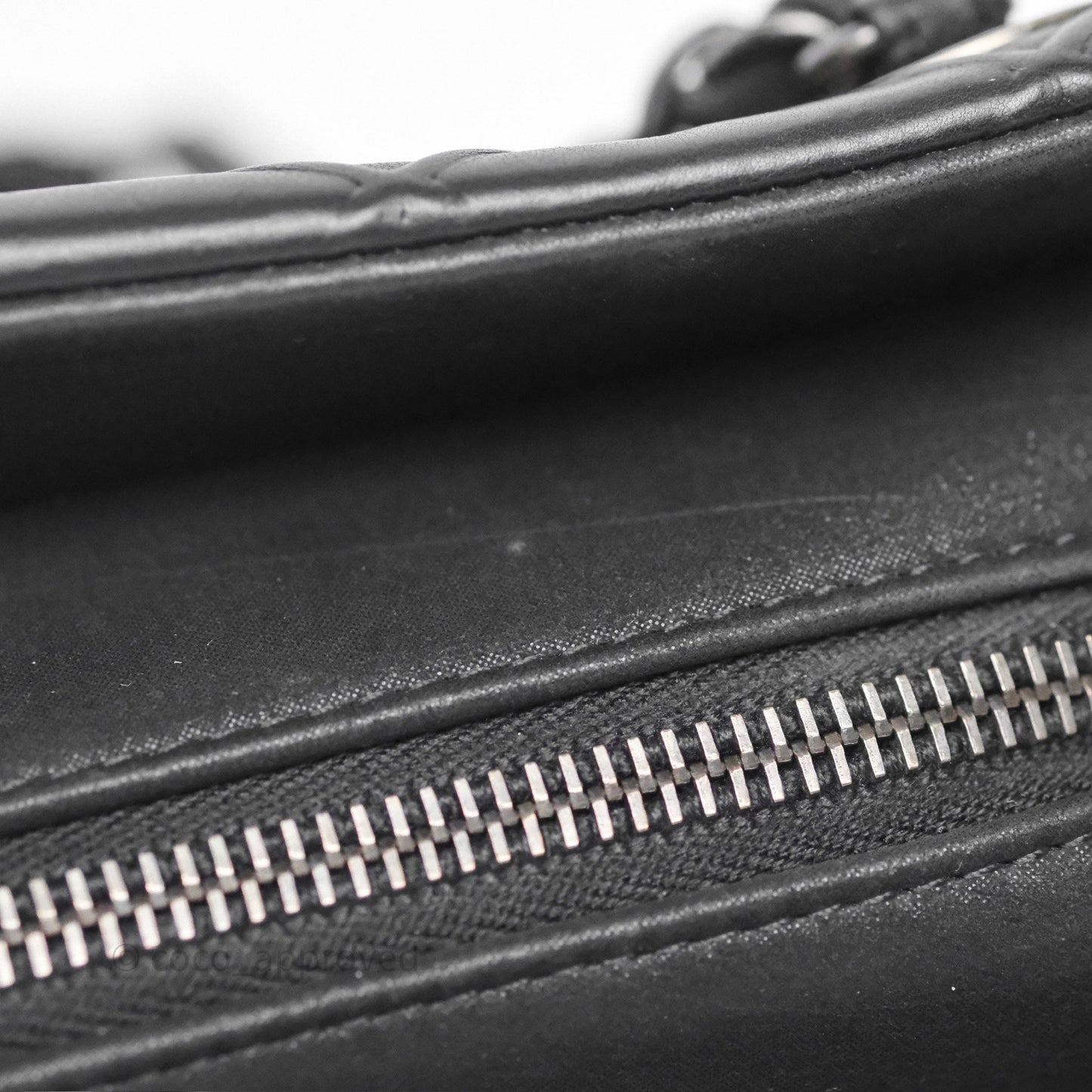 Chanel Small Chic Zip Shopping Tote Black Calfskin Ruthenium Hardware