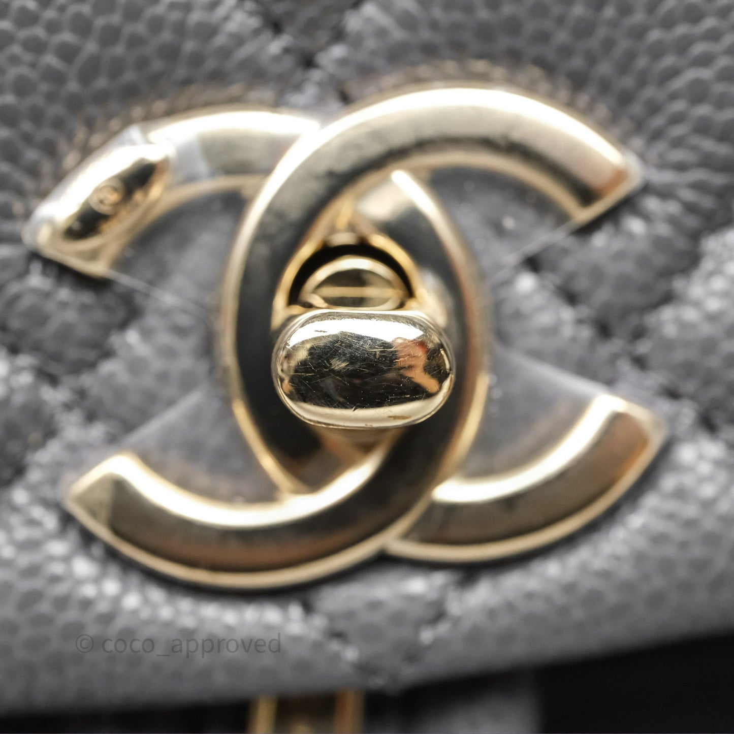 Chanel Duma Backpack Medium Grey Caviar Gold Hardware