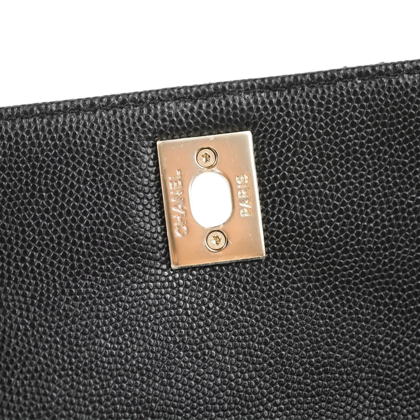 Chanel Small Coco Handle Black Caviar Gold Hardware