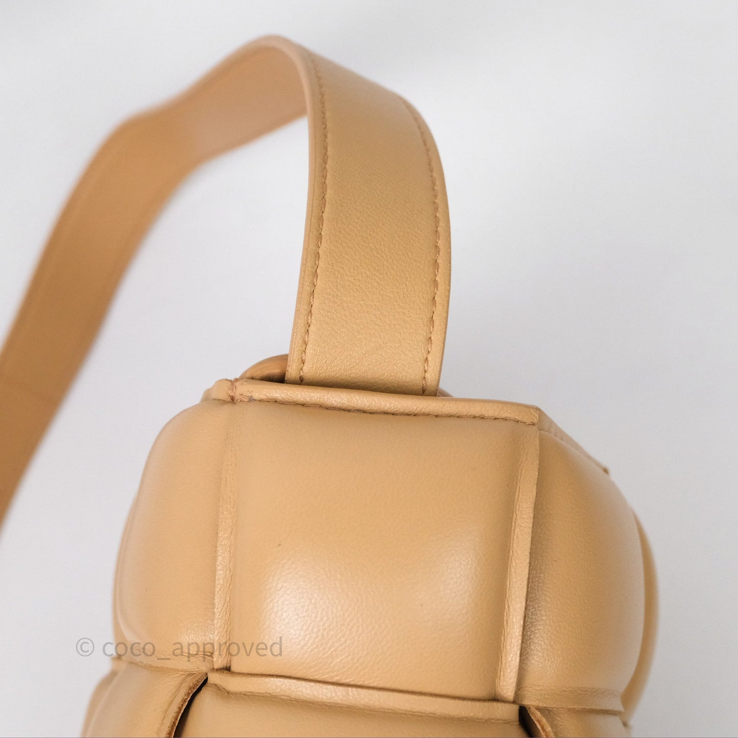 Bottega Veneta Padded Cassette Beige Lambskin