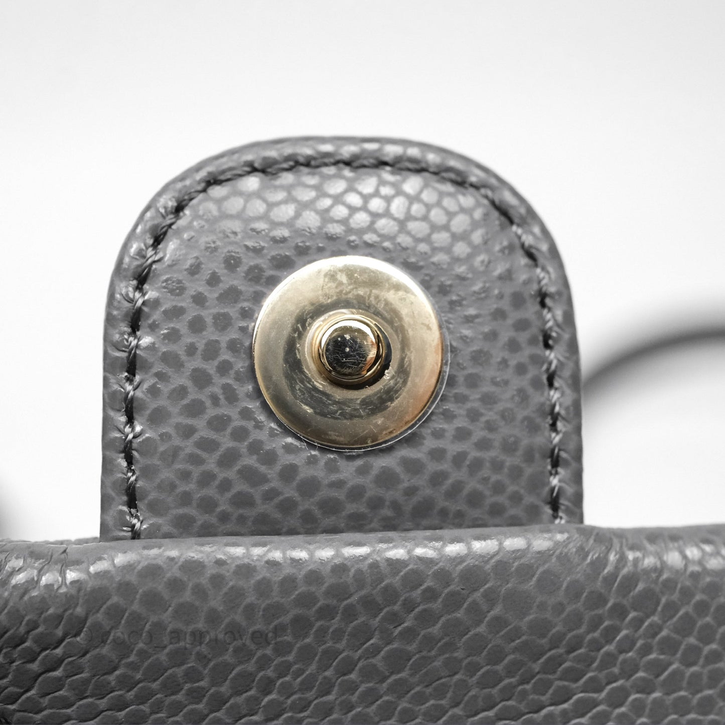 Chanel Duma Backpack Medium Grey Caviar Gold Hardware
