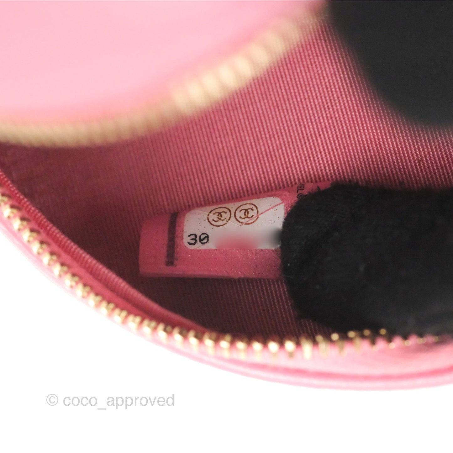 Chanel Quilted Round Clutch With Pearl Chain Iridescent Pink Lambskin Gold Hardware