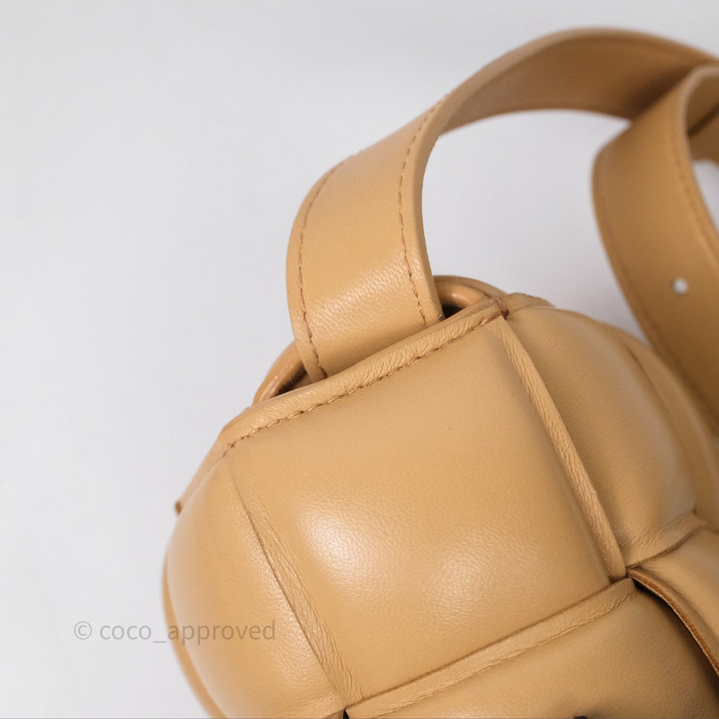 Bottega Veneta Padded Cassette Beige Lambskin
