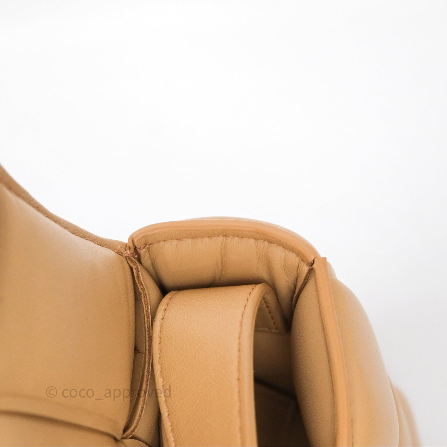 Bottega Veneta Padded Cassette Beige Lambskin