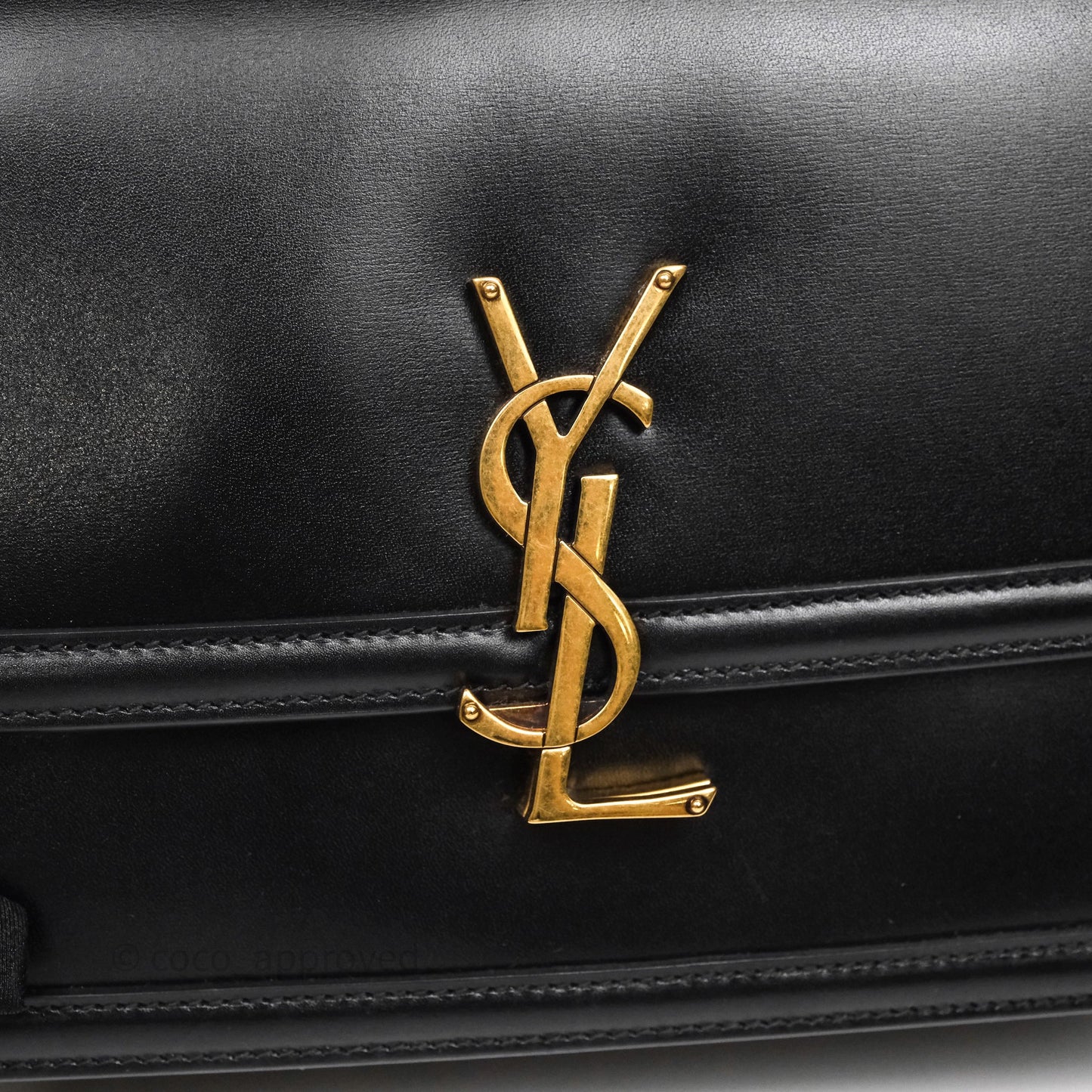 Saint Laurent Medium Black Solferino Bag Gold Hardware