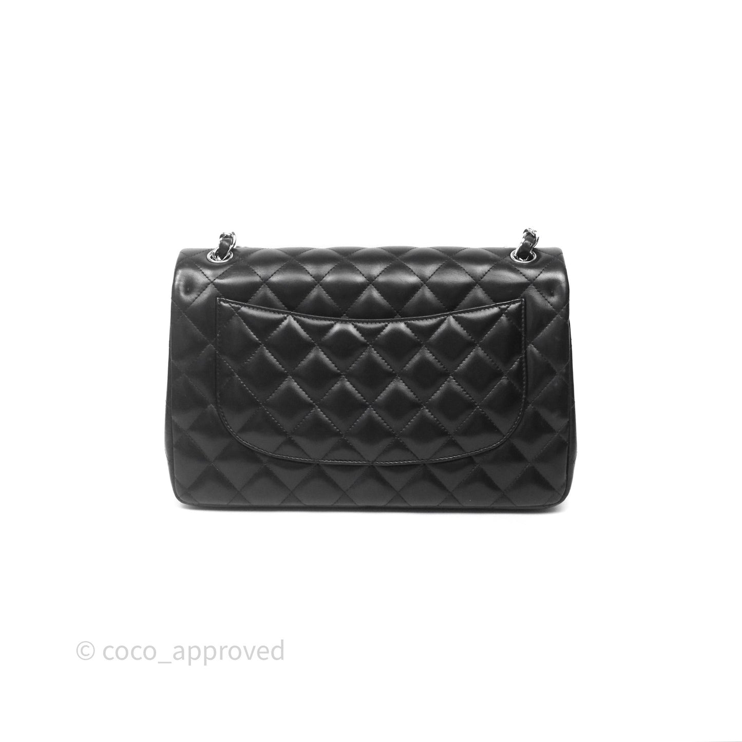 Chanel Jumbo Double Flap Black Lambskin Silver Hardware⁣⁣