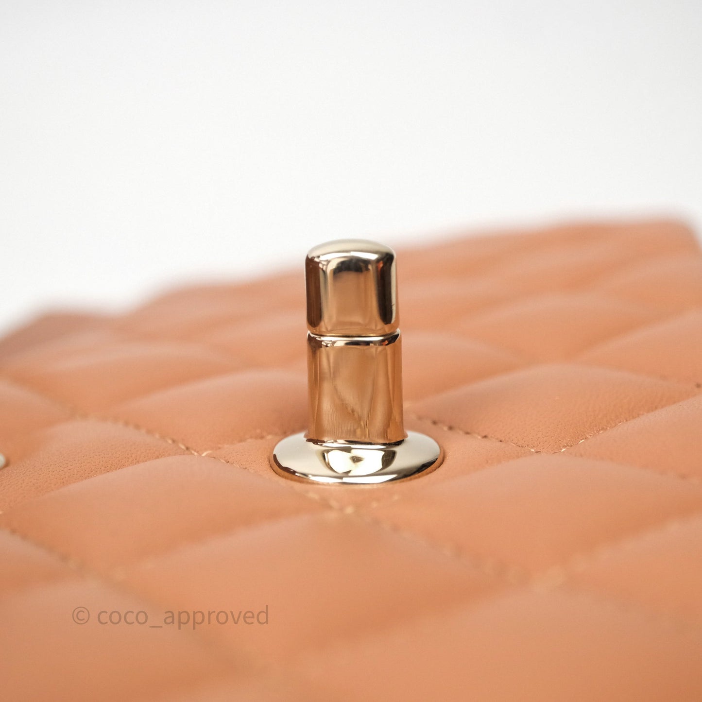 Chanel Classic M/L Medium Flap Quilted Dark Beige Caramel Lambskin Gold Hardware