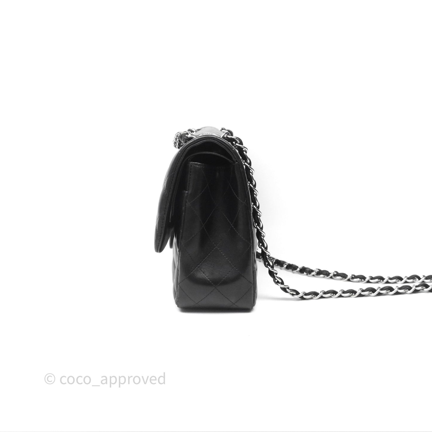Chanel Jumbo Double Flap Black Lambskin Silver Hardware⁣⁣