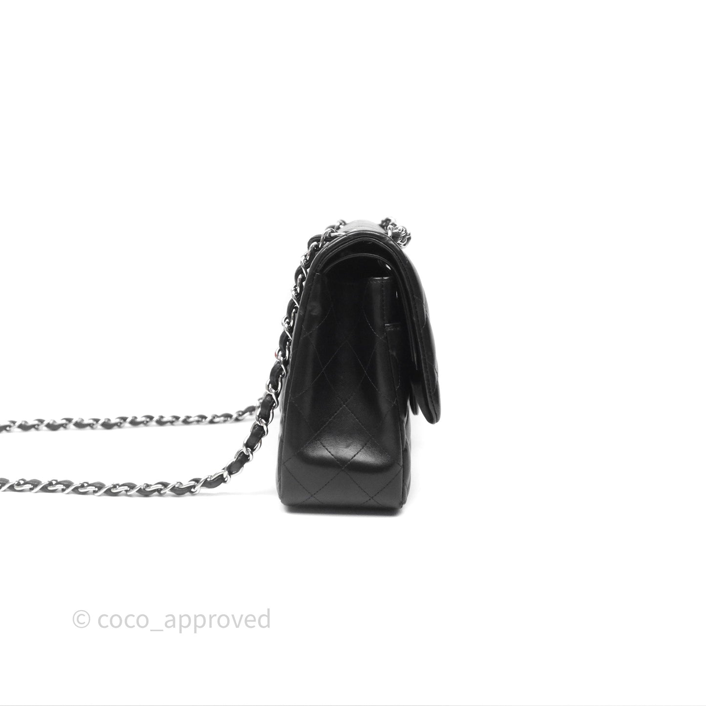 Chanel Jumbo Double Flap Black Lambskin Silver Hardware⁣⁣