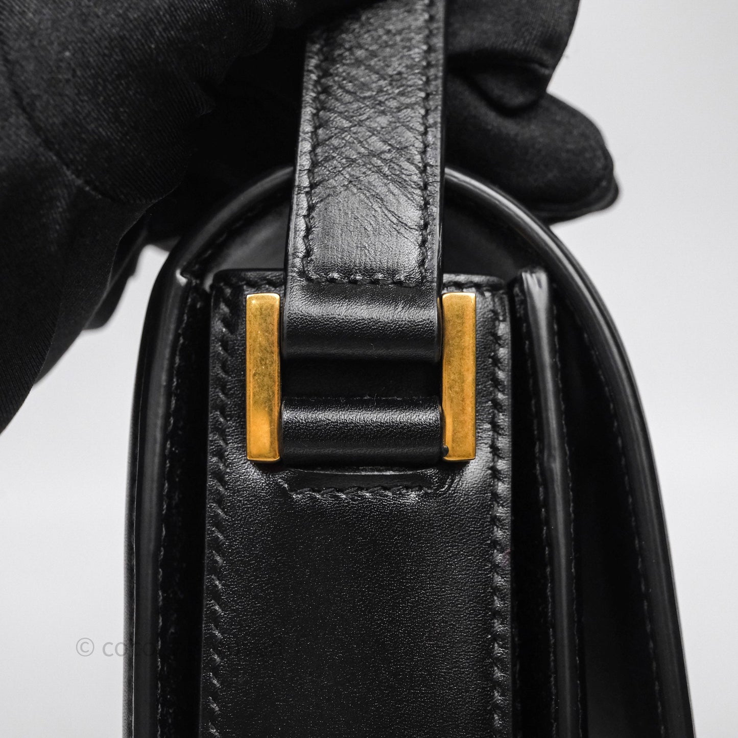 Saint Laurent Medium Black Solferino Bag Gold Hardware