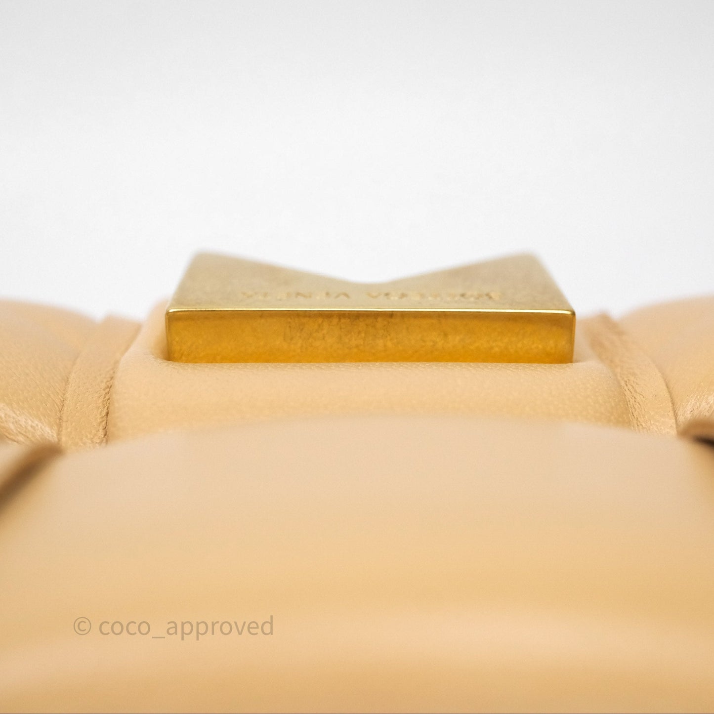 Bottega Veneta Padded Cassette Beige Lambskin