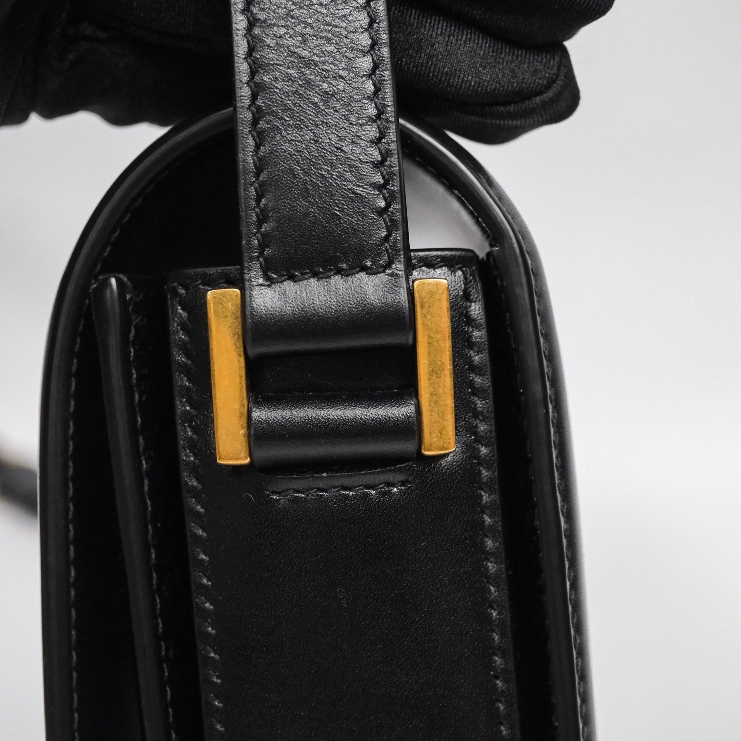 Saint Laurent Medium Black Solferino Bag Gold Hardware