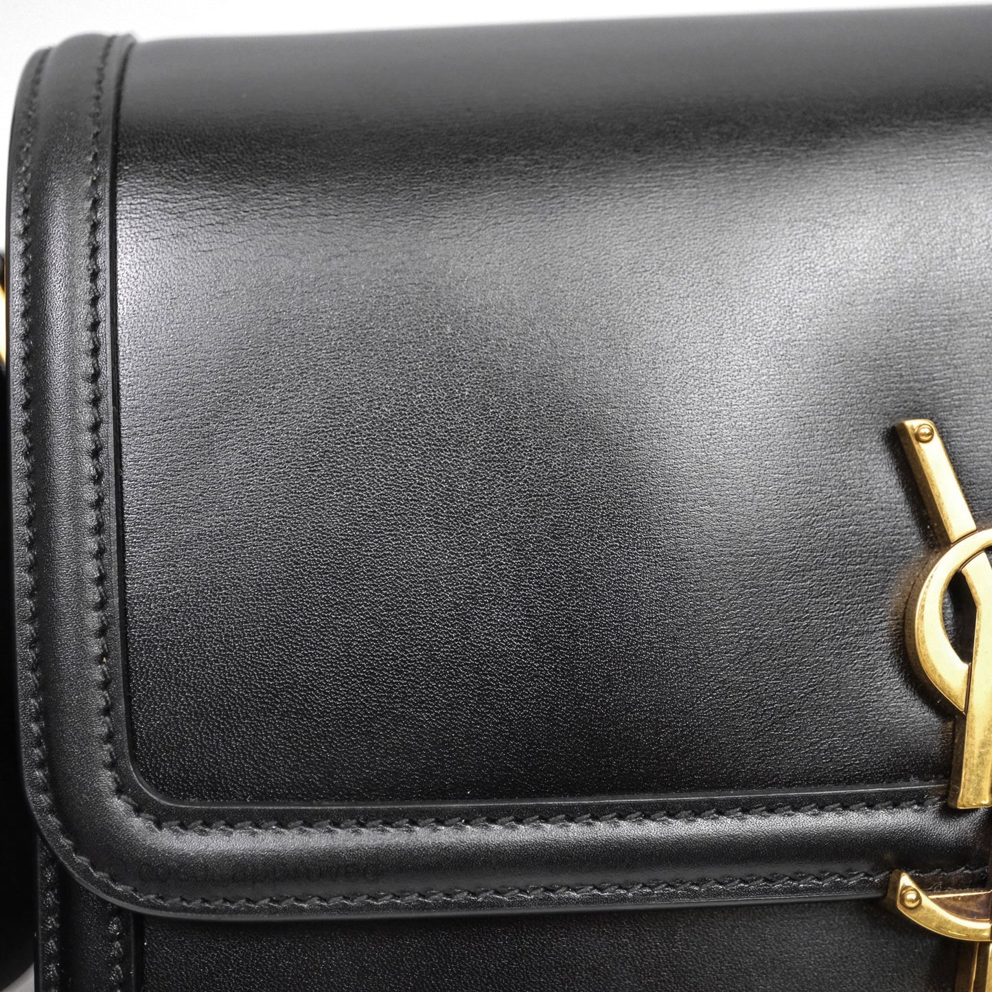 Saint Laurent Medium Black Solferino Bag Gold Hardware
