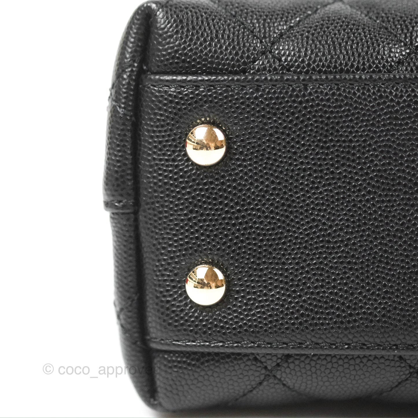 Chanel Small Coco Handle Black Caviar Gold Hardware