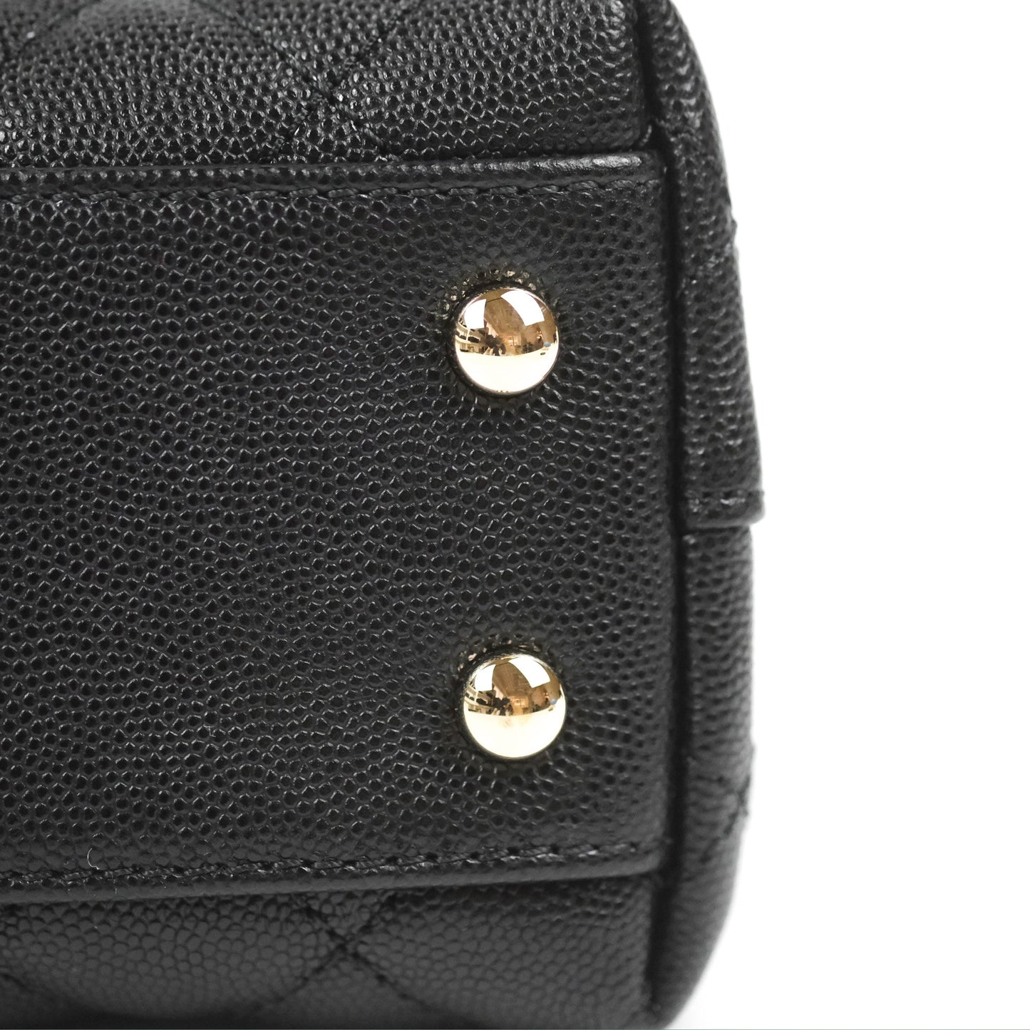 Chanel Small Coco Handle Black Caviar Gold Hardware