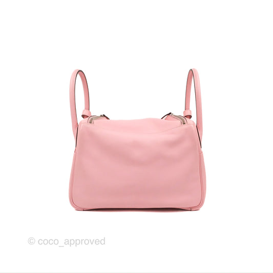 Hermes Lindy 30 Rose Sakura Pink 3Q Swift Palladium Hardware