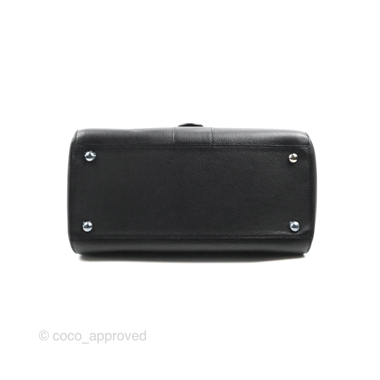 Delvaux Brillant MM Grained Calfskin Satchel Black