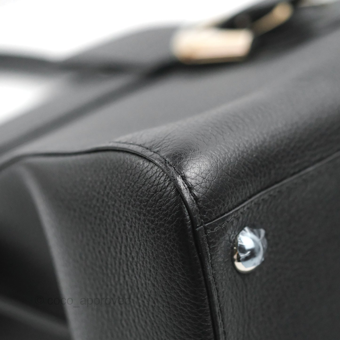 Delvaux Brillant MM Grained Calfskin Satchel Black