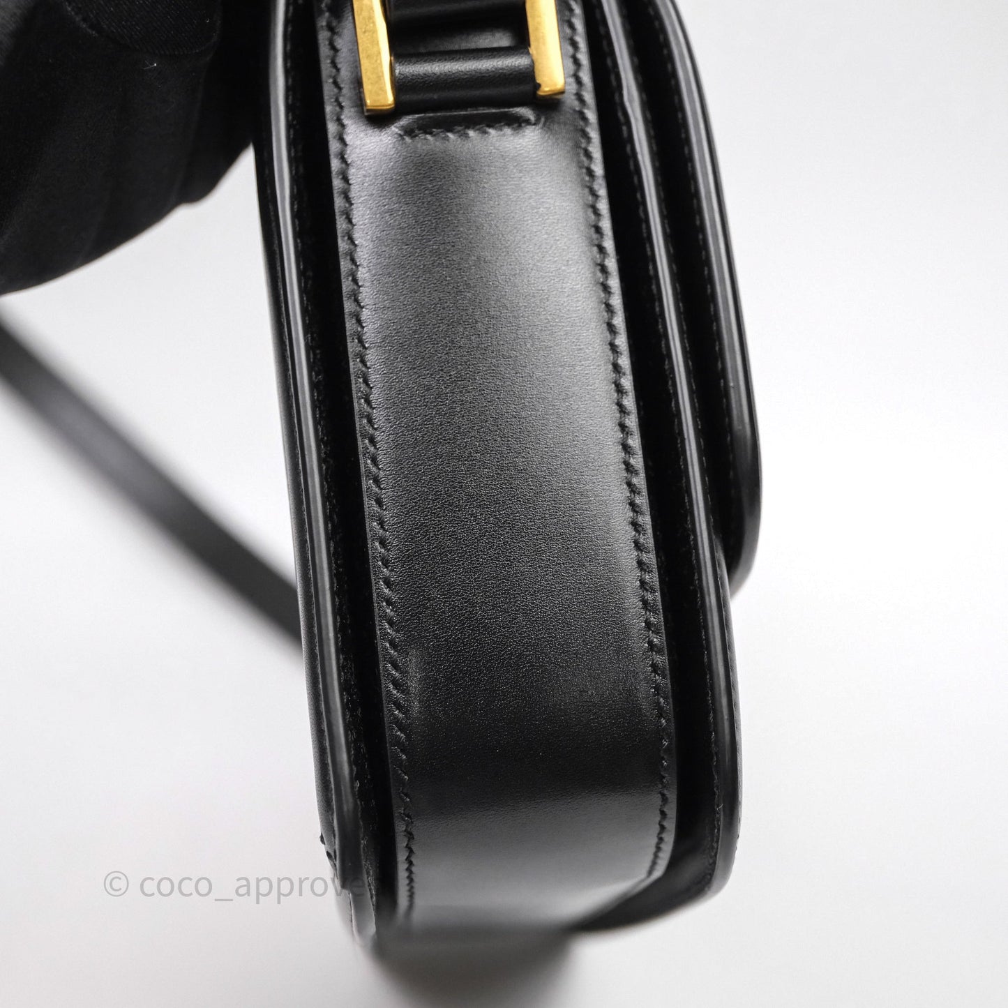 Saint Laurent Medium Black Solferino Bag Gold Hardware