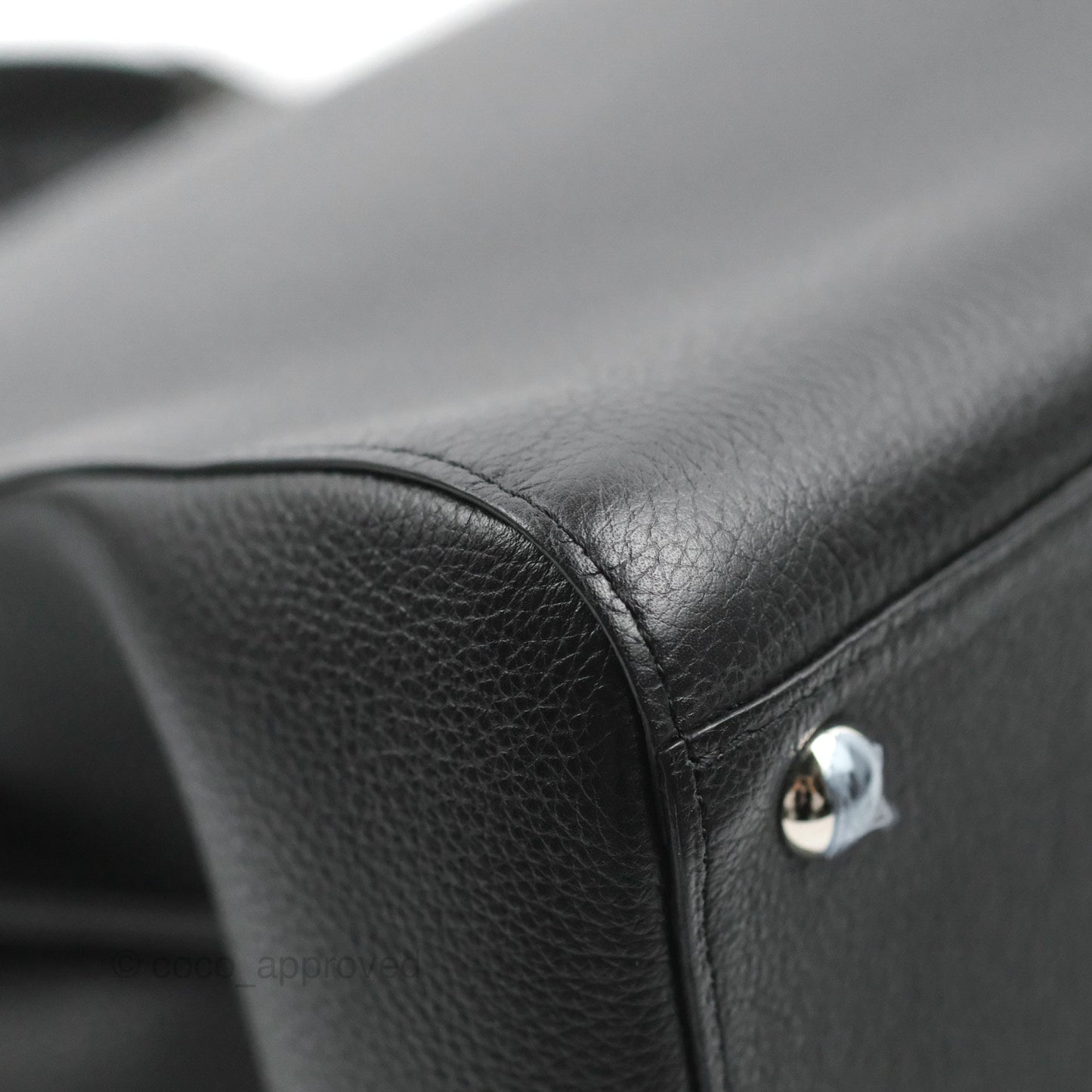 Delvaux Brillant MM Grained Calfskin Satchel Black