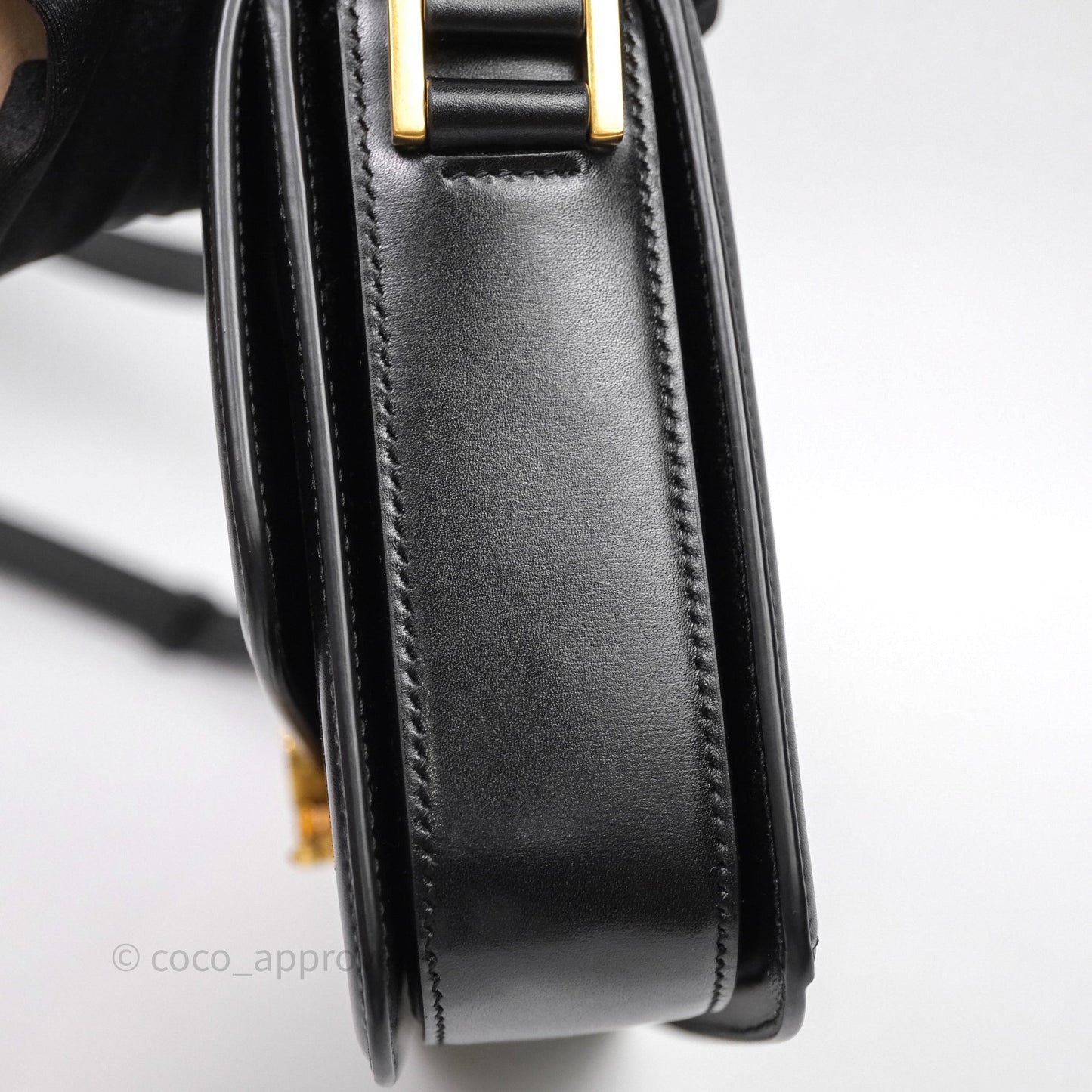 Saint Laurent Medium Black Solferino Bag Gold Hardware