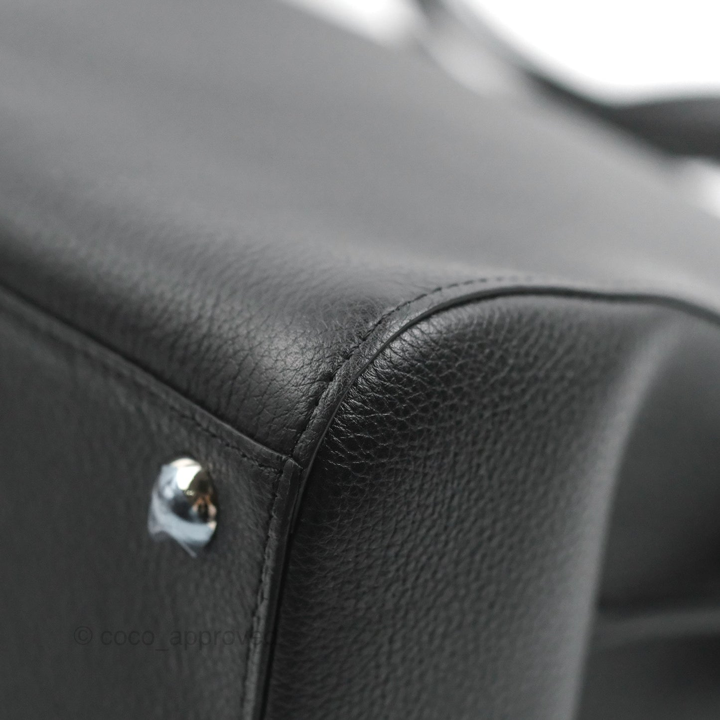 Delvaux Brillant MM Grained Calfskin Satchel Black