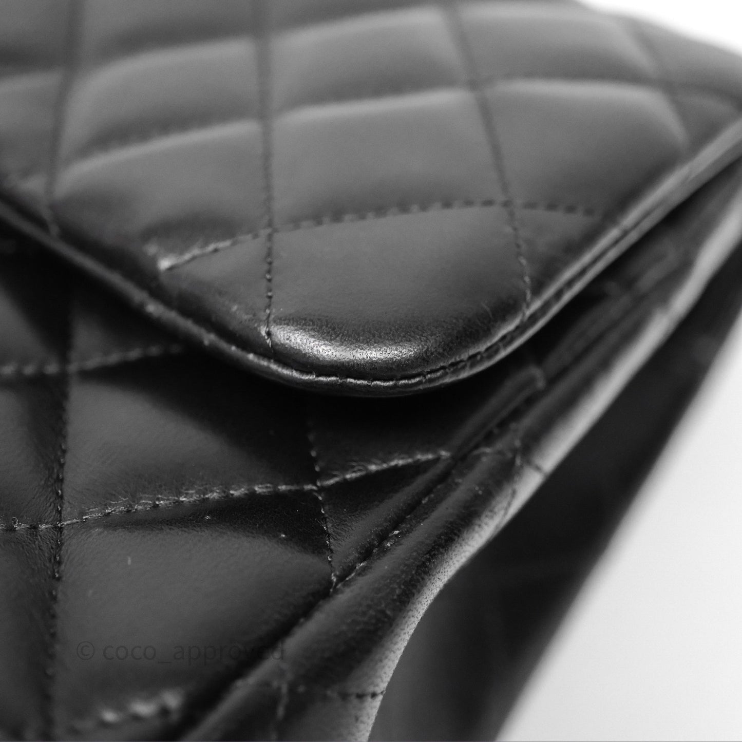 Chanel Jumbo Double Flap Black Lambskin Silver Hardware⁣⁣