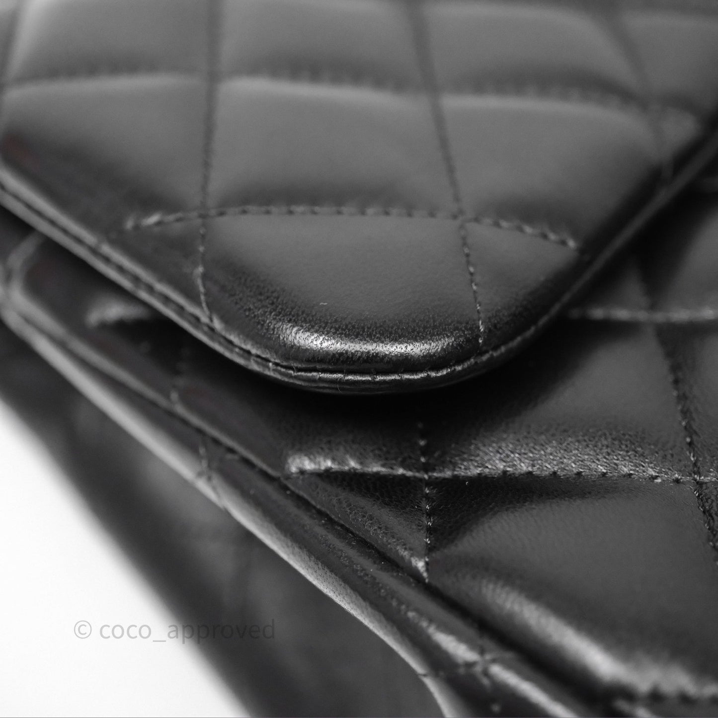 Chanel Jumbo Double Flap Black Lambskin Silver Hardware⁣⁣