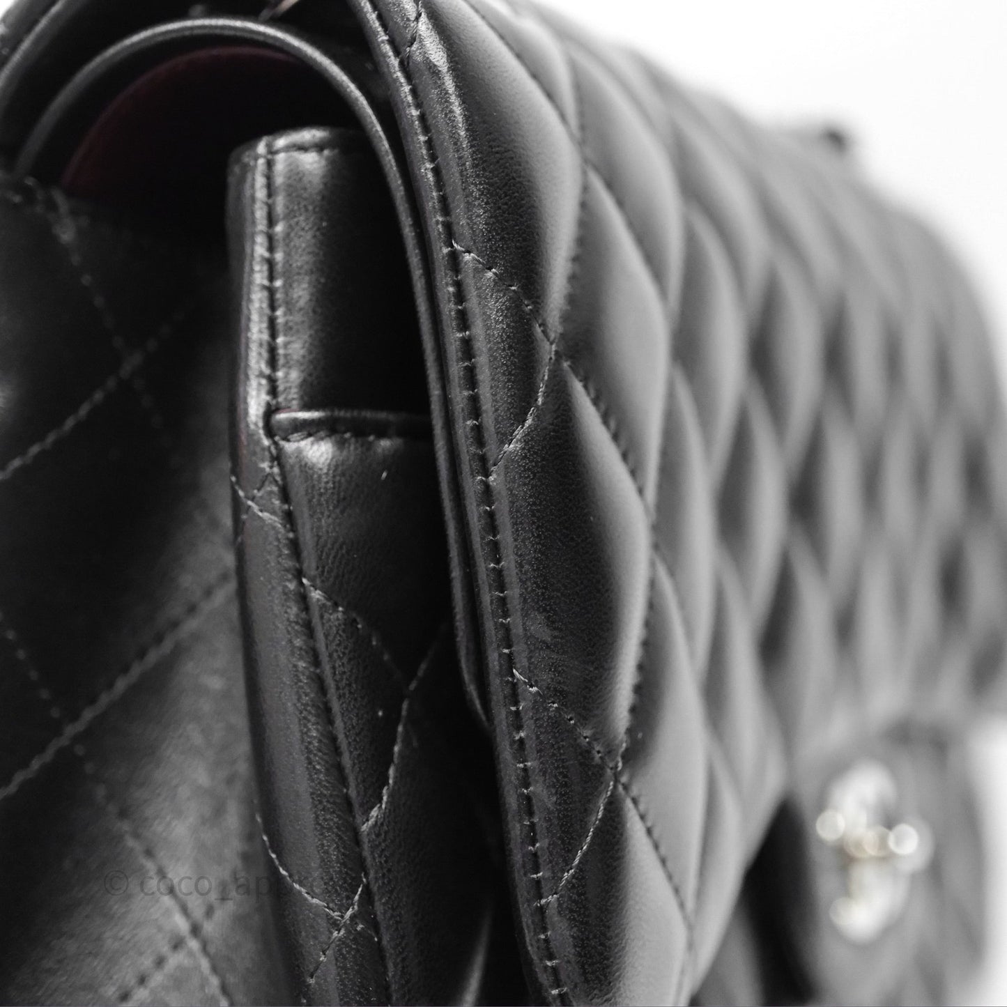Chanel Jumbo Double Flap Black Lambskin Silver Hardware⁣⁣