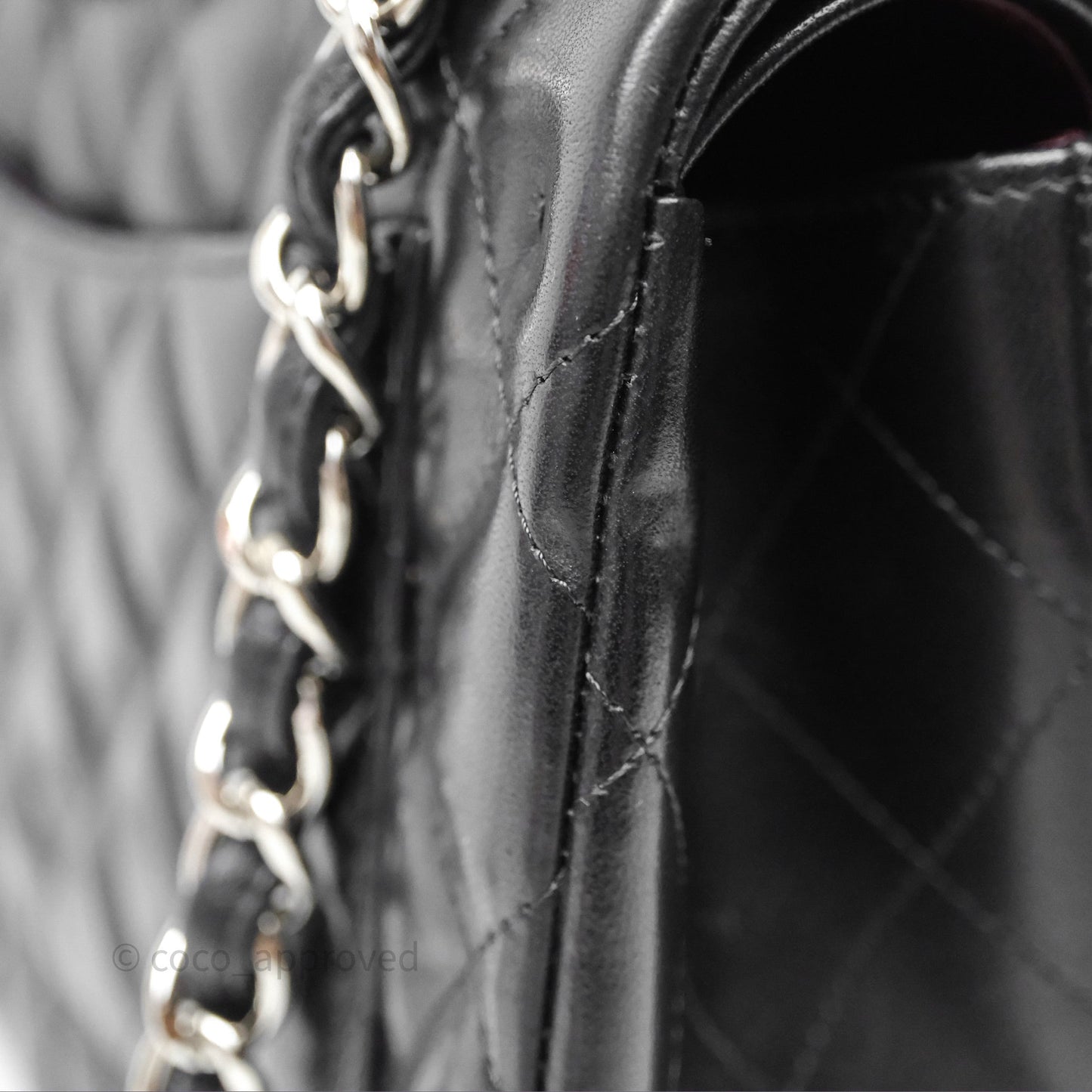 Chanel Jumbo Double Flap Black Lambskin Silver Hardware⁣⁣