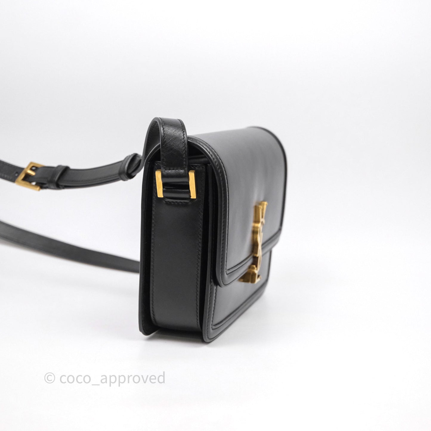 Saint Laurent Medium Black Solferino Bag Gold Hardware