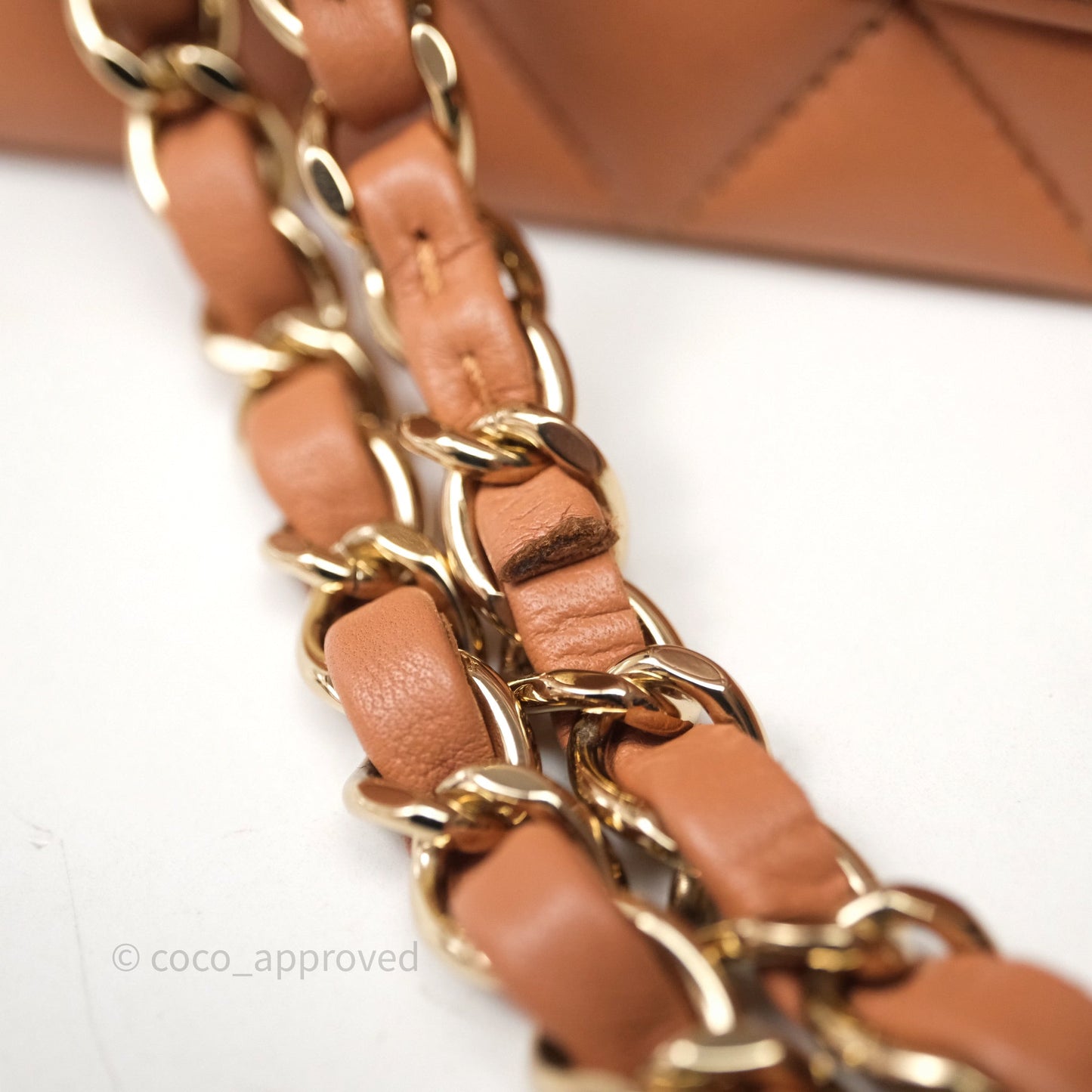 Chanel Classic M/L Medium Flap Quilted Dark Beige Caramel Lambskin Gold Hardware