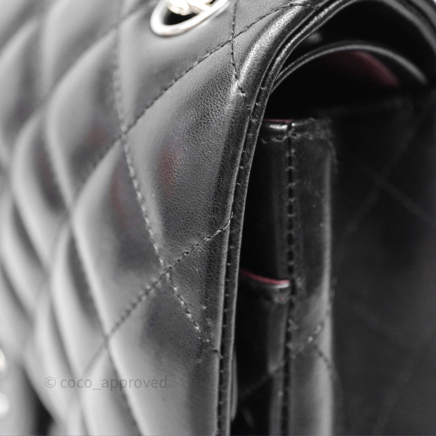 Chanel Jumbo Double Flap Black Lambskin Silver Hardware⁣⁣
