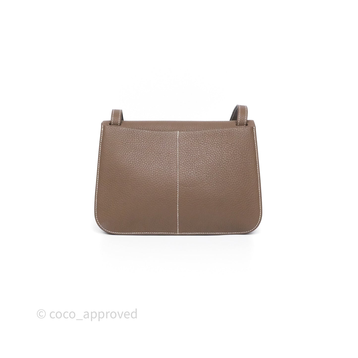 Hermès Halzan 25 Etoupe 18 Clemence Gold Hardware