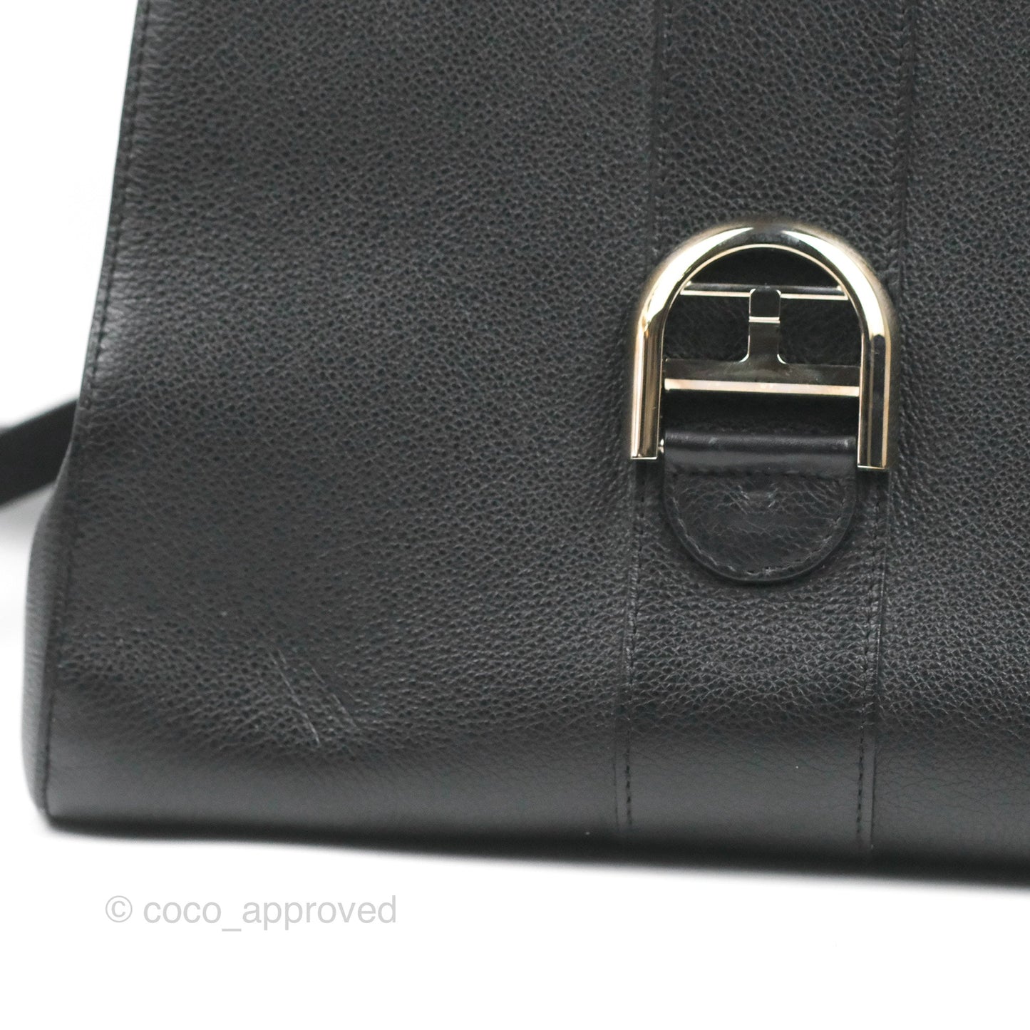 Delvaux Brillant MM Grained Calfskin Satchel Black