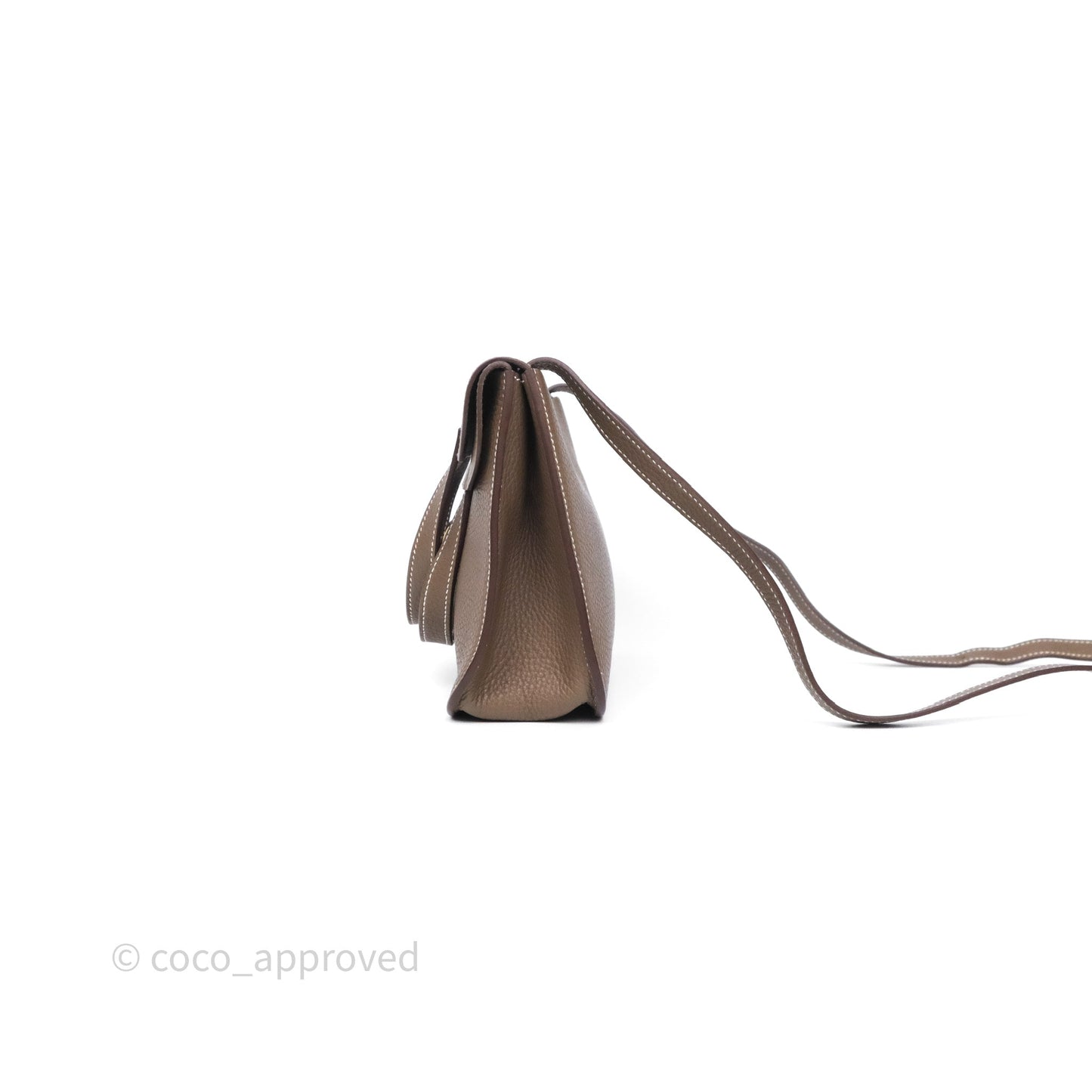 Hermès Halzan 25 Etoupe 18 Clemence Gold Hardware