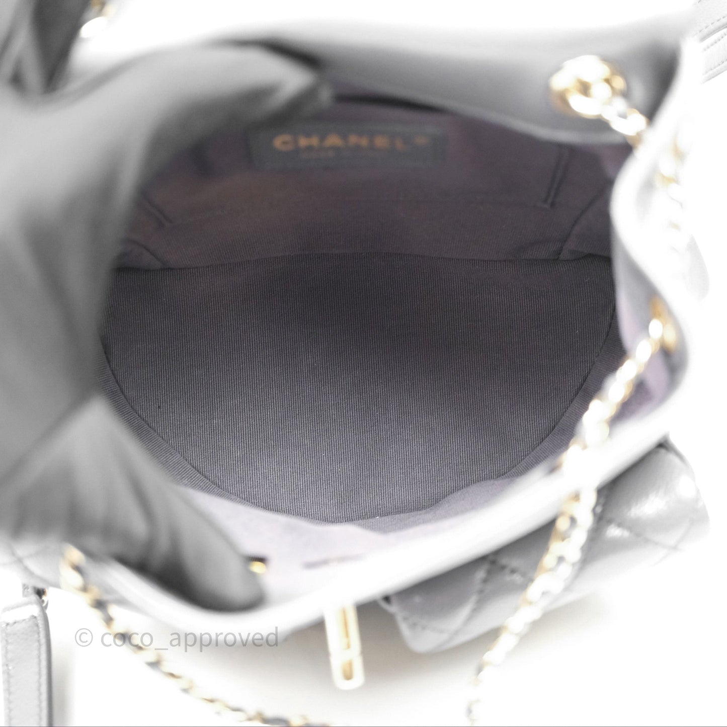 Chanel Duma Backpack Medium Grey Caviar Gold Hardware