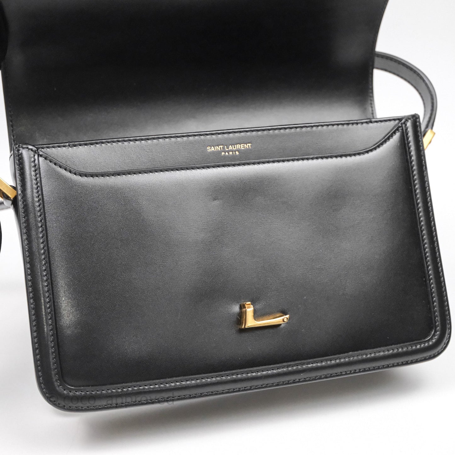Saint Laurent Medium Black Solferino Bag Gold Hardware