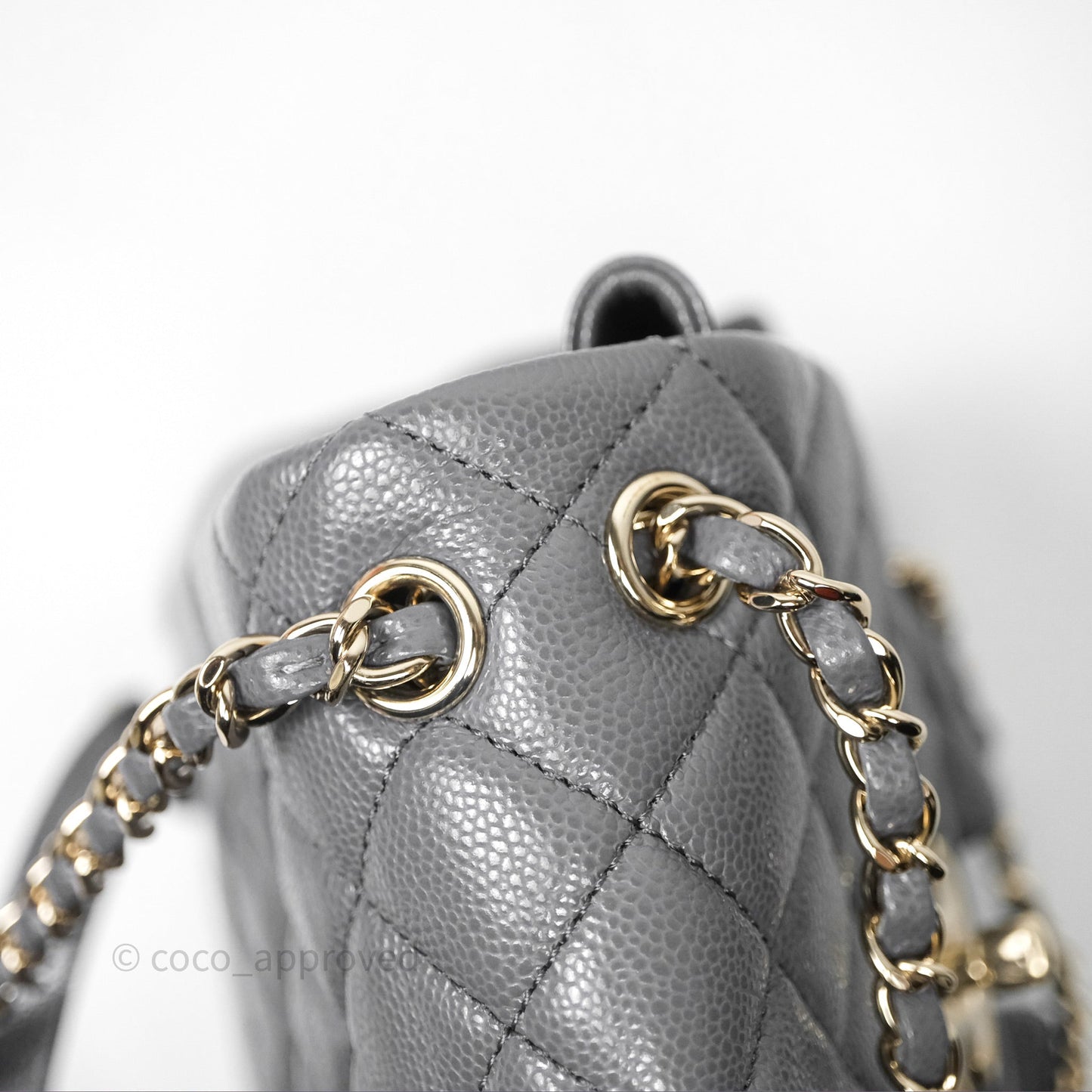 Chanel Duma Backpack Medium Grey Caviar Gold Hardware
