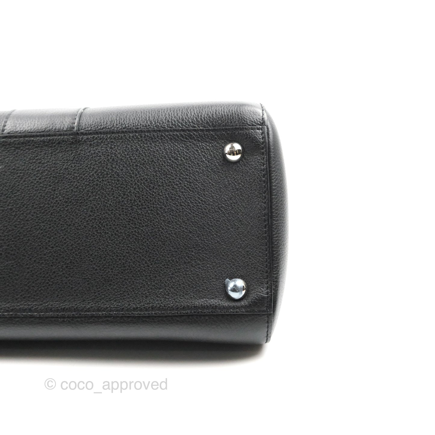 Delvaux Brillant MM Grained Calfskin Satchel Black