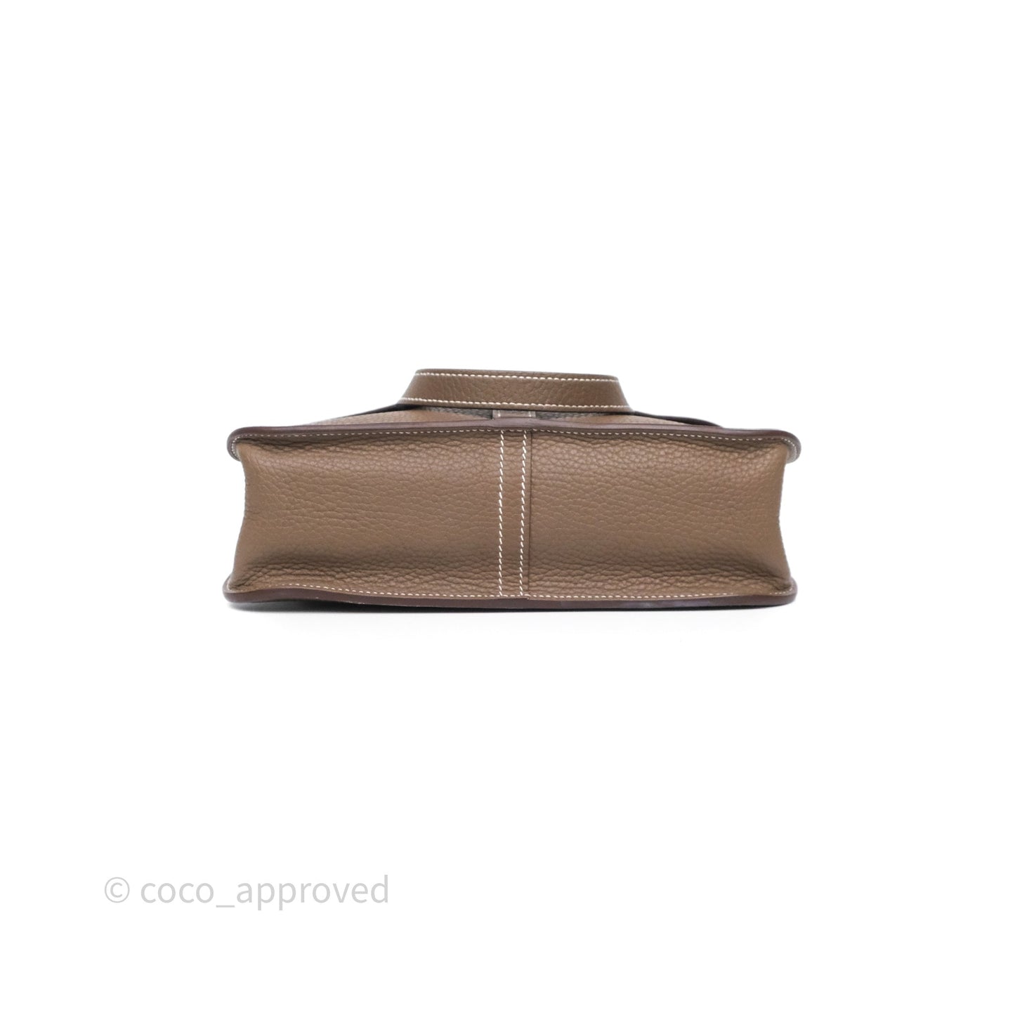 Hermès Halzan 25 Etoupe 18 Clemence Gold Hardware