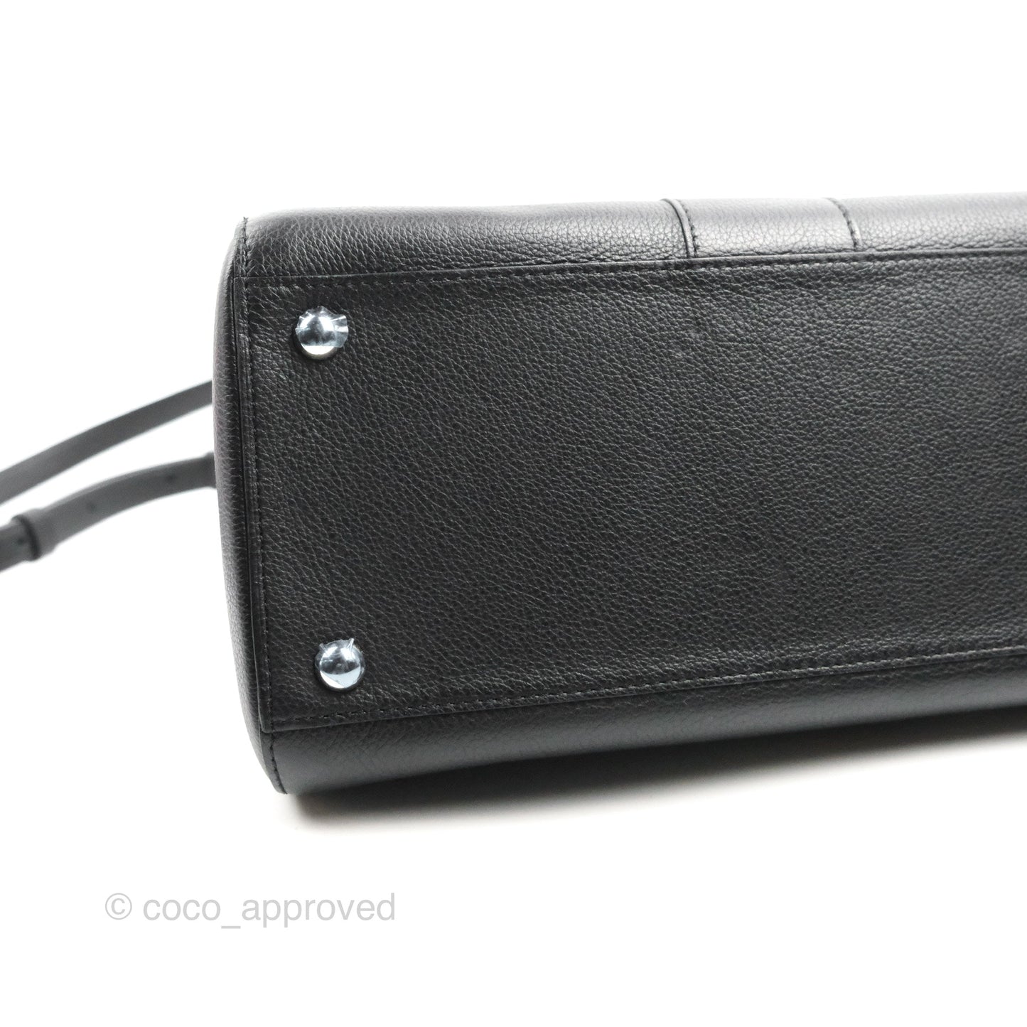 Delvaux Brillant MM Grained Calfskin Satchel Black